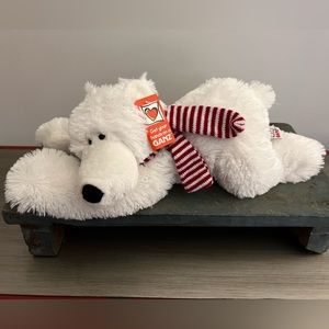 Ganz Sleeping Winter Polar Bear Stuffed Animal NWT